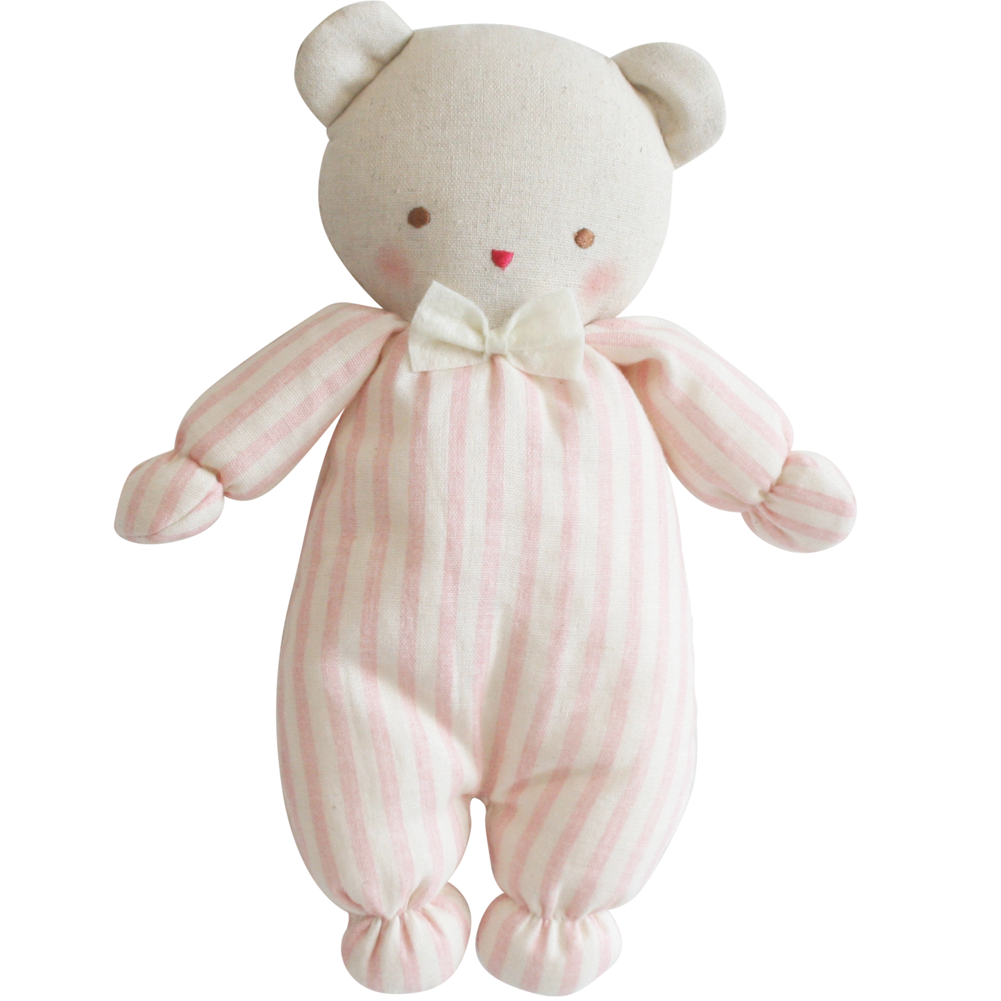 Alimrose Baby Ted 25cm Pink Stripe
